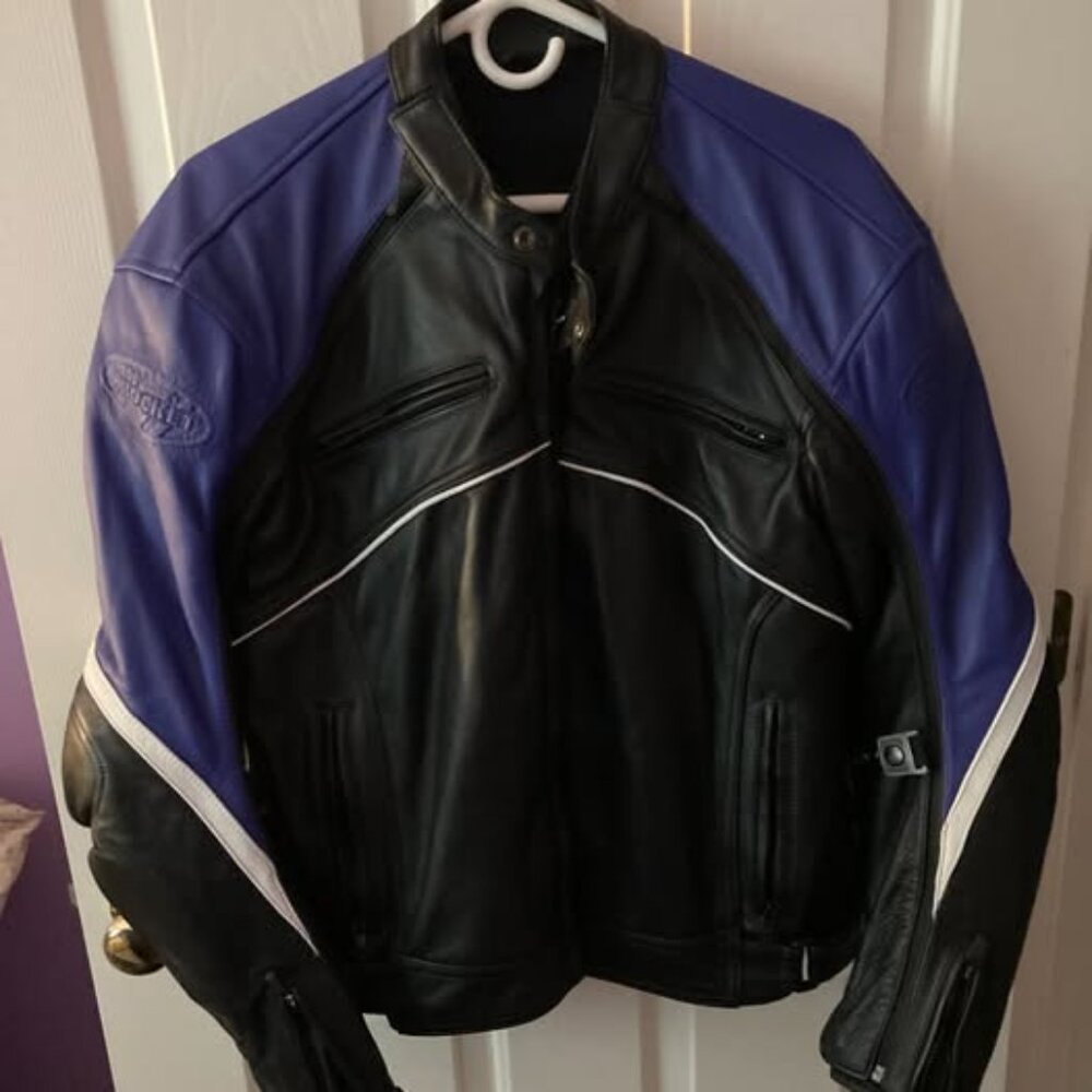 Joe Rocket SuperEgo Rocket Racing Leather/Mesh Convertible Motorcycle Jacket; M